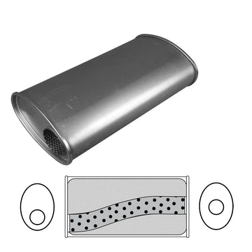 10" x 4" Oval, 14" Long, 2 1/2" Offset/Centre, Megaflow (No Spigots) - Brixton 4x4 - Buy Online Now!